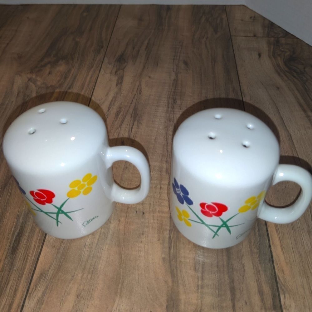 Himark Kitchen Gourmet Saltera Floral Design Spice Shakers 4'in Tall.